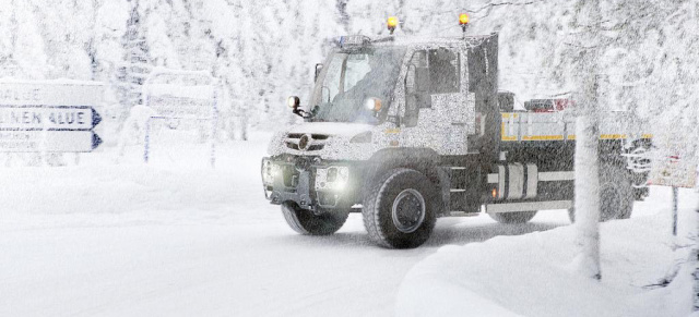 Offizielle Bilder vom neuen Mercedes Unimog & Econic: Aktuelle Bilder vom kommenden Unimog und vom Mercedes Econic bei Wintertests am Polarkreis