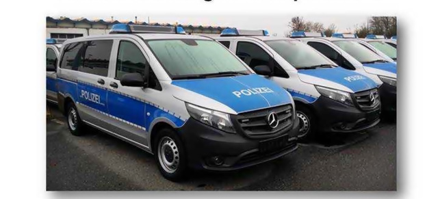 Mercedes-Benz Sonderfahrzeuge: 40 neue Vito-Polizeiwagen für Mecklenburg-Vorpommern