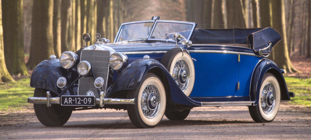 ### Offen für Veränderungen: Mercedes W142: 1938er Mercedes 320 Cabriolet B im tadellosen Concours-Trimm