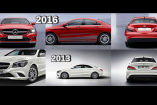 Optik-Vergleich: Mercedes-Benz CLA 2013 und 2016: Face to Face: Gegenüberstellung von CLA Coupé Mopf und CLA Coupé 2013