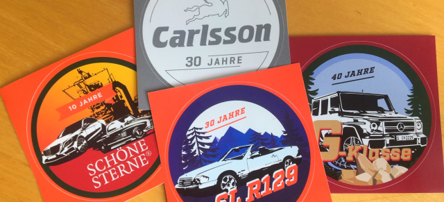 Schicke Sticker für G-Klasse, R129 und Carlsson-Modelle: SCHÖNE STERNE 2019: Kleine Überraschungen zum Jubiläum
