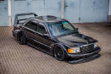Die dunkle Seite des Sterns: 84er Mercedes W201‭ ‬3.0‭ ‬Liter‭ ‬16V EVO-II-Looker: Schwarz. Tief. Breit: der Fuhrpark von Darth Vader‭?
