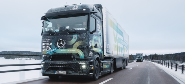 European Testing Tour Winter 2025: Elektro-Lkw auf Snow ´n´ ice: Härtetest: Wie schlägt sich der eActros 600 im kalten Winter?