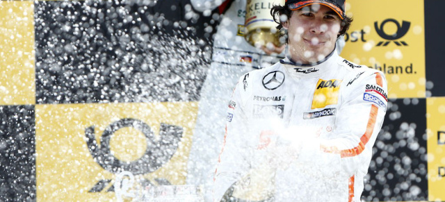 DTM-Rennen: 2. Saisonlauf, Brands Hatch: Robert Wickens (STIHL Mercedes AMG C-Coupé) macht von Startplatz 13 zehn Positionen gut und fährt erstmals auf das Podium