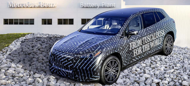 Mercedes eröffnet US-Batteriewerk und zeigt EQS SUV: Ziemlich ungetarnt: offizielle Bilder vom EQS SUV -  innen & außen