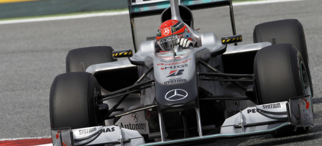 F1 Barcelona: Freies Training: Michael Schumacher im freien Training Dritter - hinter Vettel und Webber! Aber vor Nico Rosberg!