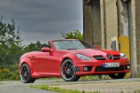 "Roter Baron" - rassig roter Mercedes SLK: Sehr rot und sehr gut schaut der  Mercedes Roadster aus
