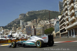 Formel 1 Monaco: Rosberg  wird Zweiter: Michael Schumacher schied mit einem Benzindruck-Problem aus