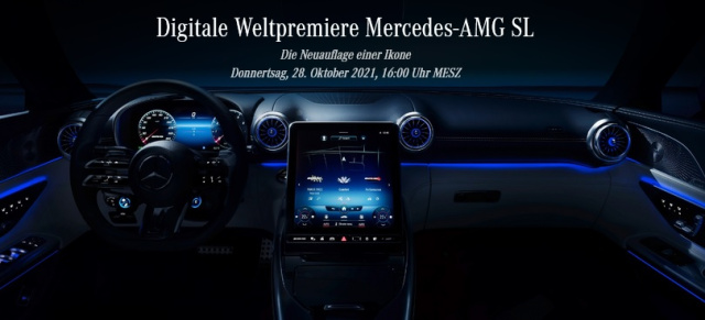LIVE: Digitale Weltpremiere für den SL R232: Offiziell: Der neue Mercedes-AMG SL kommt am 28. Oktober