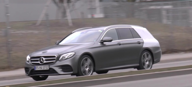 Mercedes-Benz Erlkönig erwischt: E-Klasse T-Modell (Video): Spy shot:Aktuelle Filmaufnahmen vom E-Klasse-Kombi S213