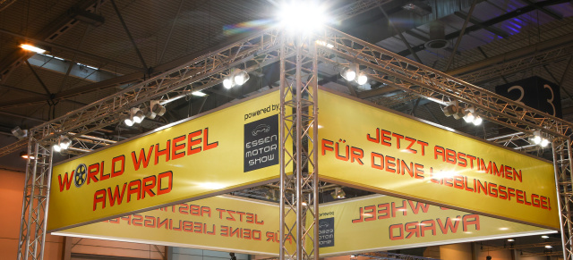 7. WORLD WHEEL AWARD powered by ESSEN MOTOR SHOW: Jetzt geht´s los! Beim WORLD WHEEL AWARD stellen sich 28 internationale Felgen den Besuchern