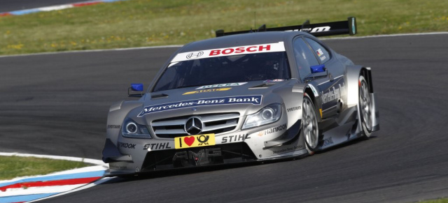 DTM 2012 Lautizring: Mercedes wird Zweiter: Auftaktsieger Gary Paffett (THOMAS SABO Mercedes AMG C-Coupé) fährt beim zweiten Saisonlauf auf Platz zwei