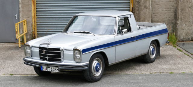 Made in Vienna: Mercedes-Benz Strich-Acht Pickup von 1969  : Letzter seiner Art:  Strich-Acht-Pickup Unikat des Wiener Karosseriebauers Jauernig