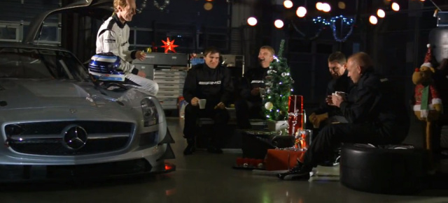 Lustig: Weihnachtsvideo von Mercedes AMG: Wozu der Mercedes SLS AMG GT3 alles gut ist