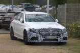 Mercedes-AMG Erlkönige erwischt: Star-Spy-Shot-Duo: Facelift von C63 Limousine und C63 Coupé am Nürburgring gesichtet  