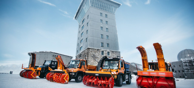 Unimog at work : Vier Unimog Generationen räumen eiskalt ab 