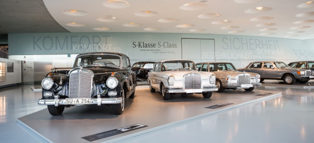 Sonder-Ausstellung: Mercedes S-Klasse : Mercedes-Benz Museum: "Immer der Zeit voraus - noch bis zum 3. November 2013