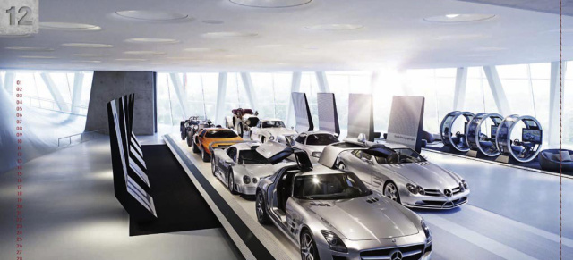 Kalender-Sonderedition:  Mercedes Wandschmuck zum 125-jährigen Jubiläum des Automobils: Mercedes-Benz Museum verkauft Sonderedition Jubiläums-Kalender