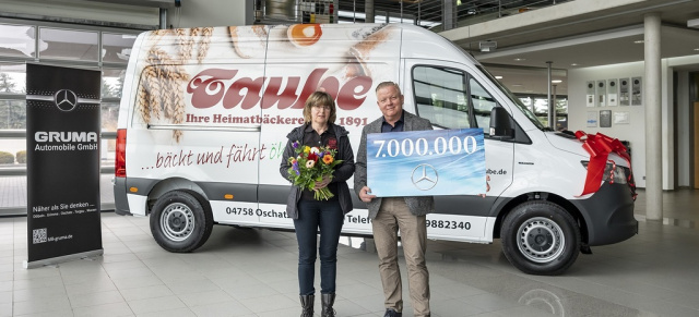 Mercedes-Benz Vans Meilenstein: Wir backen das: Siebenmillionster gewerblicher Van geht an Bäcker in Sachsen