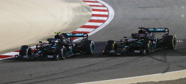 Formel 1 GP von Sakhir - Rennbereicht: Mercedes-Team wirft durch Boxenfehler Doppelsieg weg, Russell brilliert