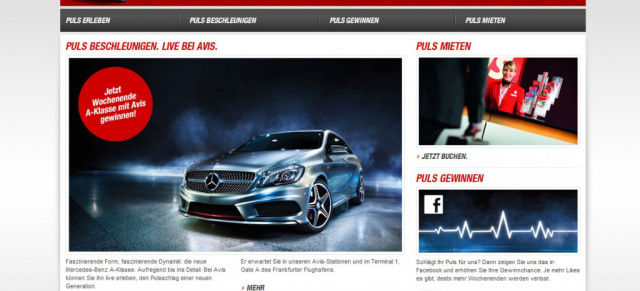 Mercedes Neue A-Klasse und Avis: Gewinner des Airport Media Award im Januar: "Feel The Puls" Kampagne überzeugte die Juroren