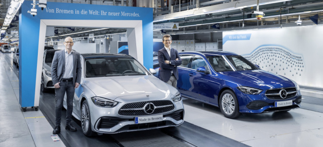 Produktionsstart für neue Mercedes C-Klasse BR 206: Made in Bremen: Ab  sofort rollen Limousine und T-Modell der neuen C-Klasse vom Band - News -  Mercedes-Fans - Das Magazin für Mercedes-Benz-Enthusiasten