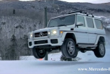 Video: Mercedes G-Klasse als Gipfelstürmer : Ein G63 AMG klettert die Skipiste aufwärts