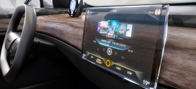 Wäre das etwas für die Luxus-Strategie von Mercedes?: Continental integriert Automobildisplay in transparenten Kristall