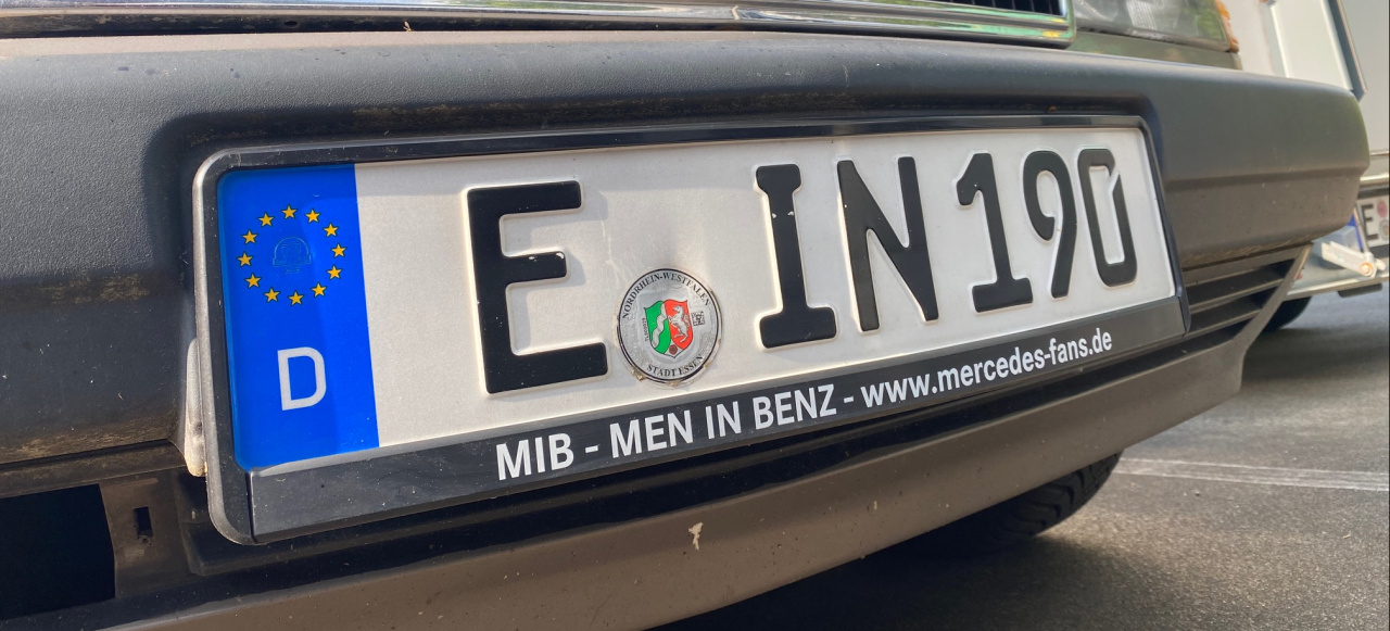 Nummernschild mit der Zahl fünf, Auto, Smart, Nummernschild,  Autokennzeichen, Kennzeichen, Bayern