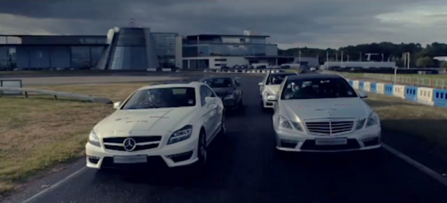 Video: Action und Powerslides mit Mercedes: Mercedes-Benz UK  bietet in Egland faszinierende Fahrertrainings für die ganze Familie an 