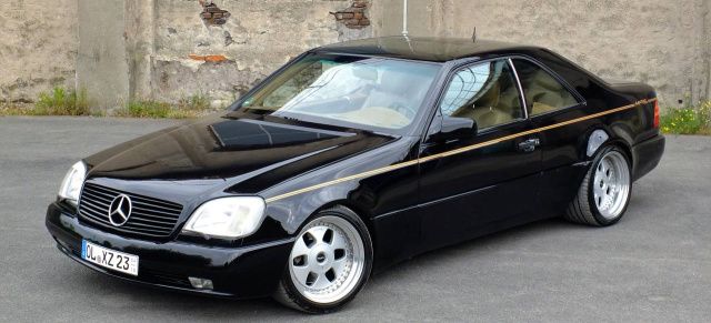 Volle Breitseite fürs Oberklasse-Coupé C140 : Dickes Ding: Mercedes-Benz 500 SEC mit MAE-Breitbau-Kit