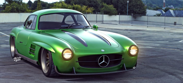 Virtual Mashup: Mercedes 300 SL meets AMG GT R: Aufgmischt: Beast of the Green Hell