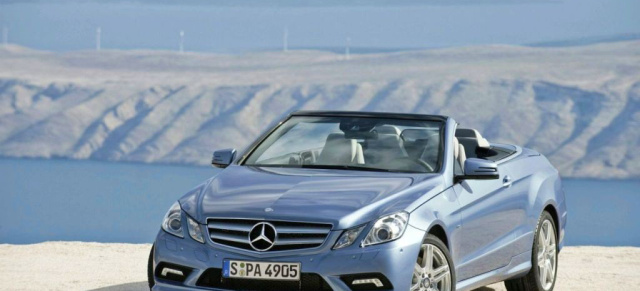 NEUE BILDER! Das neue Mercedes-Benz E-Klasse Cabrio: Ab sofort kann man auch im Winter wieder zu viert offen Mercedes-Benz fahren