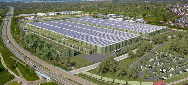 Mercedes-Benz: neues Logostikcenter in Bischweier im Werden: In Planung: zentrale Versorgungsstelle für globales Mercedes-Produktionsnetzwerk