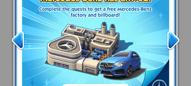 Cool: Die neue A-Klasse fährt auf SimCity "Social" ab: Let's play & let's Benz: Mercedes-Benz ist Partner von Electronic Arts