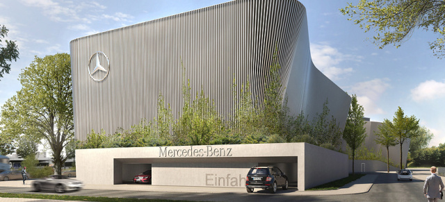 Mercedes-Benz Werk Mannheim baut neues Mitarbeiterparkhaus: 470 Stellplätze inklusive Ladesäulen für Elektrofahrzeuge