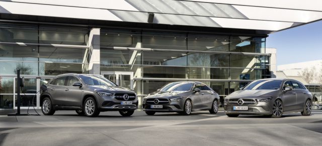 Mercedes-Benz Elektromobilität: neue Plug-In Hybride: Kompakt und elektrisch: CLA Coupé, CLA Shooting Brake und GLA jetzt mit EQ Power