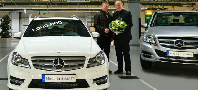 Standort: Bremen ist C-Klasse Millionär! :  Einmillionstes Fahrzeug der C-Klasse Familie läuft im Mercedes-Benz Werk Bremen vom Band