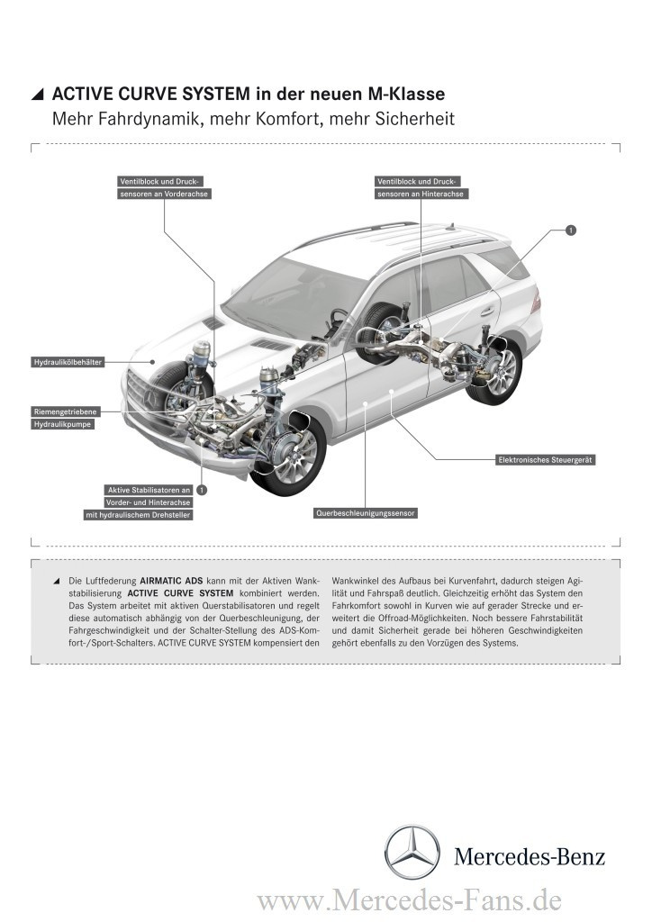 MercedesBenz Fahrassistenten ACTIVE CURVE SYSTEM Komfortabel und