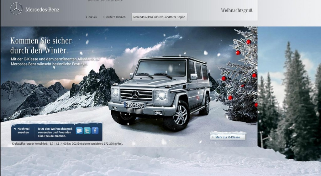 Mercedes-Benz wünscht frohe Weihnachten: Online-Weihnachtsgruß von 